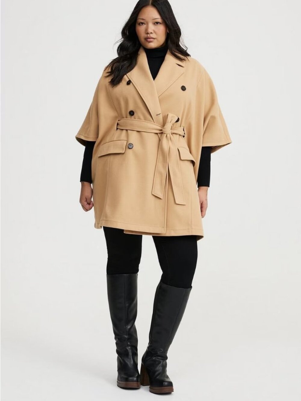 TORRID TIE‑FRONT CAPE COAT — SIZE 4X — BRAND NEW WITH TAGS